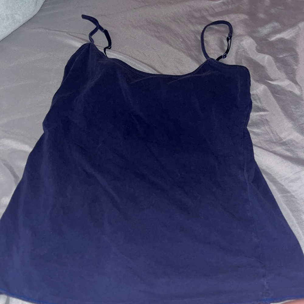 Navy blue spaghetti strap tank top